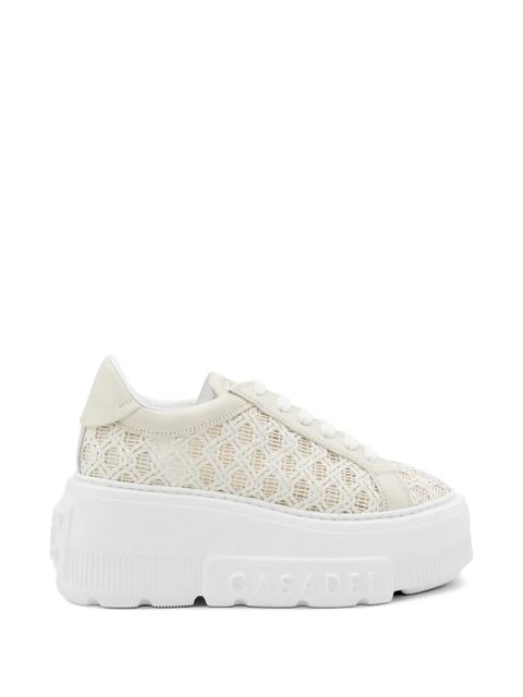 Casadei woven platform sneakers - Neutrals - zdjęcie produktu nr 1