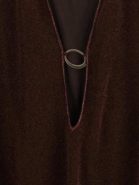 Oséree ring-detail mini dress - Brown