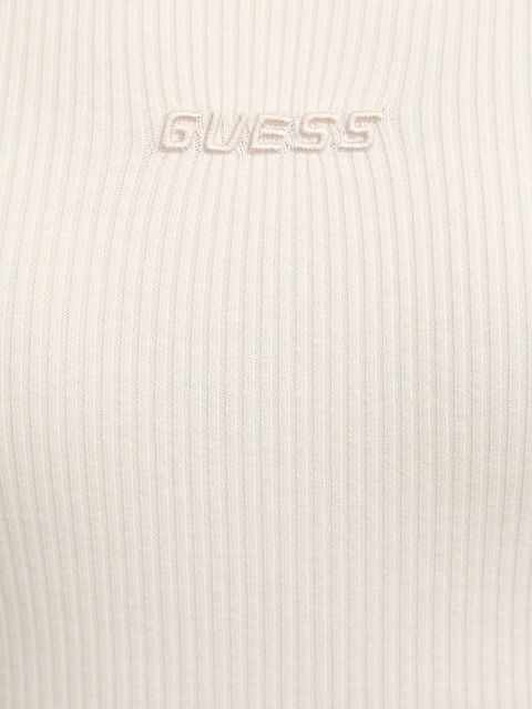 Guess sukienka FLAMINIA kolor beżowy maxi dopasowana V5BK02 Z3JD2