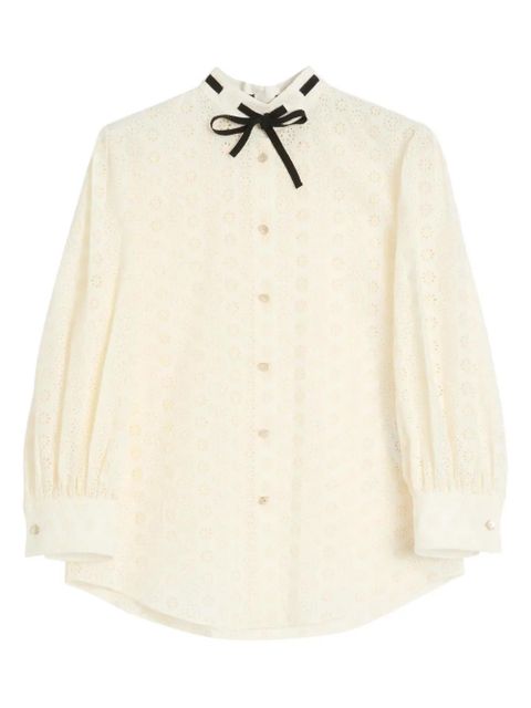 Valentino Garavani embroidered button-up shirt - Neutrals - zdjęcie produktu nr 1