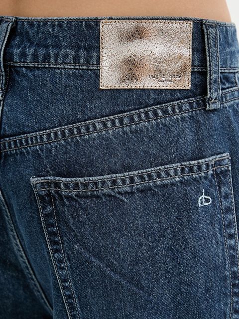 Rag & Bone jeansy bawełniane damskie kolor niebieski WDD25P1010RGDJ