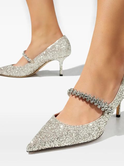 Jimmy Choo 65mm leather heeled pumps - Silver