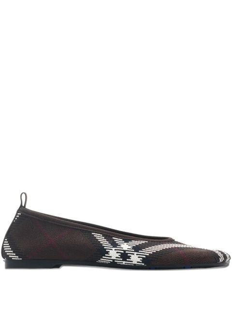 Burberry check knitted ballet flats - Black - zdjęcie produktu nr 1