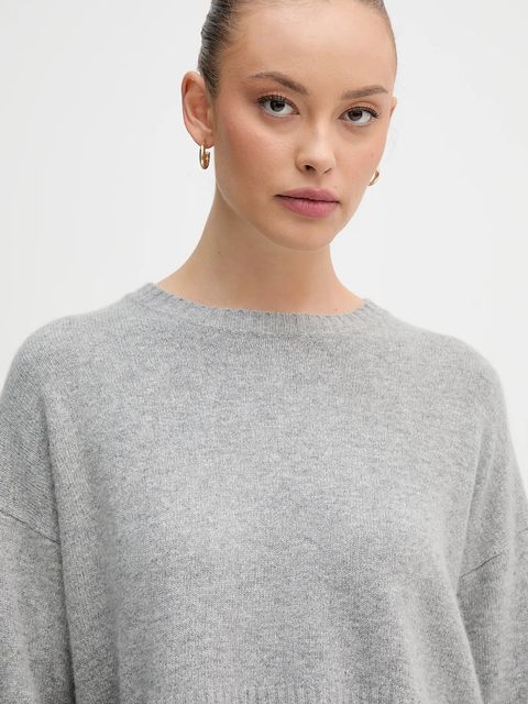 United Colors of Benetton sweter z dodatkiem wełny damski kolor szary lekki 126WD10E4