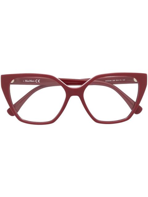 Max Mara Eyewear cat-eye frame glasses - Red - zdjęcie produktu nr 1