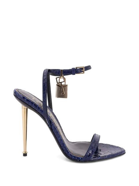 TOM FORD leather heeled sandals - Blue - zdjęcie produktu nr 1