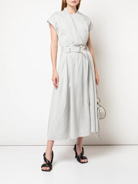 Proenza Schouler buckled wrap long dress - Grey