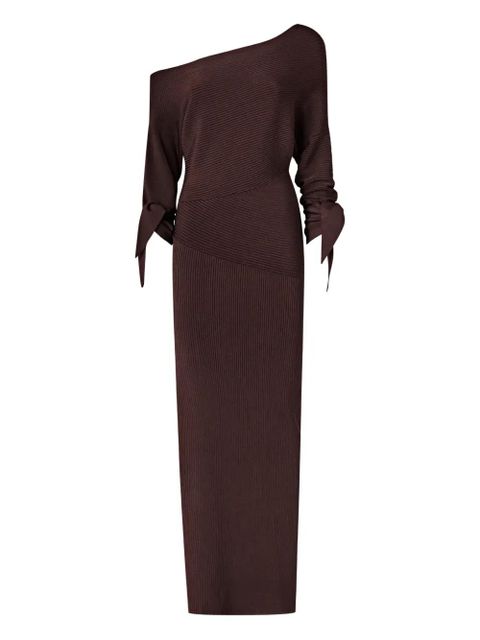 PINKO ribbed one-shoulder dress - Brown - zdjęcie produktu nr 1