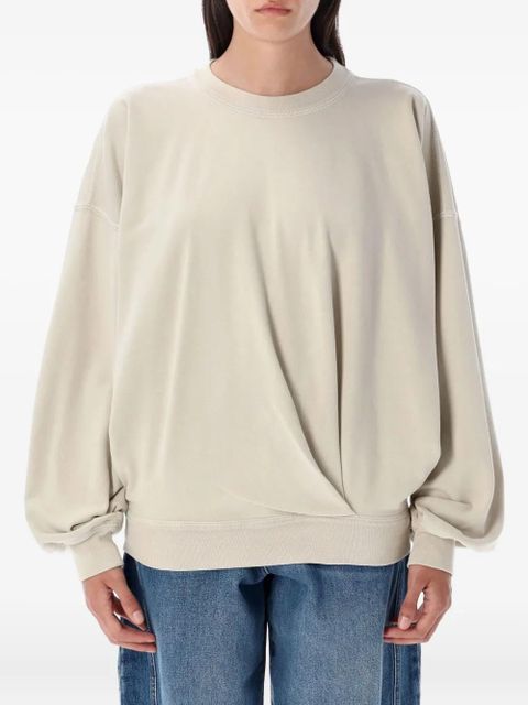 MARANT ÉTOILE twist-detail crew-neck sweatshirt - Neutrals - zdjęcie produktu nr 1