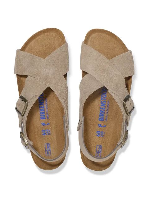 Birkenstock sandały zamszowe Tulum SFB damskie kolor brązowy 1029834
