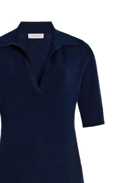 Gabriela Hearst Bradley V-neck midi dress - Blue - zdjęcie produktu nr 2