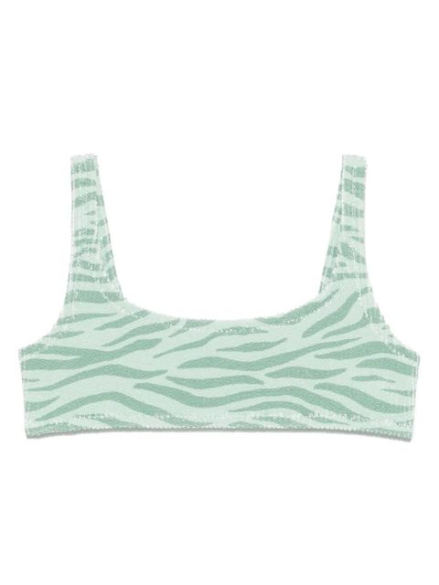 MC2 Saint Barth zebra-print bikini top - Green - zdjęcie produktu nr 1