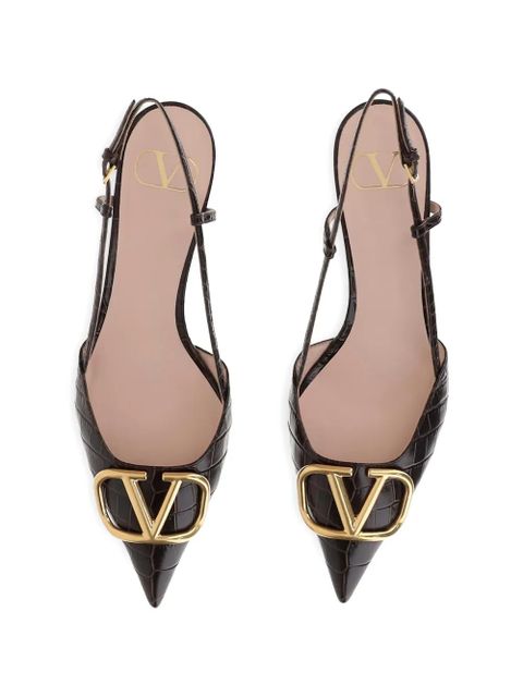Valentino Garavani animal-print Vlogo pumps - Brown