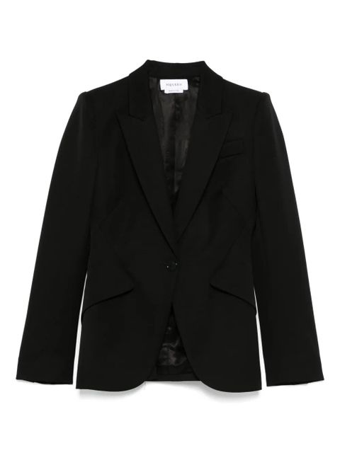 Alexander McQueen wool single-breasted blazer - Black - zdjęcie produktu nr 1