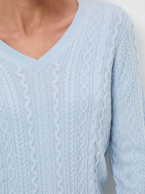 Medicine sweter z wełny merino kolor niebieski