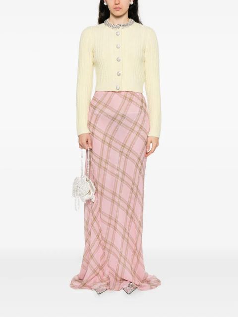 Self-Portrait button-up cardigan - Yellow