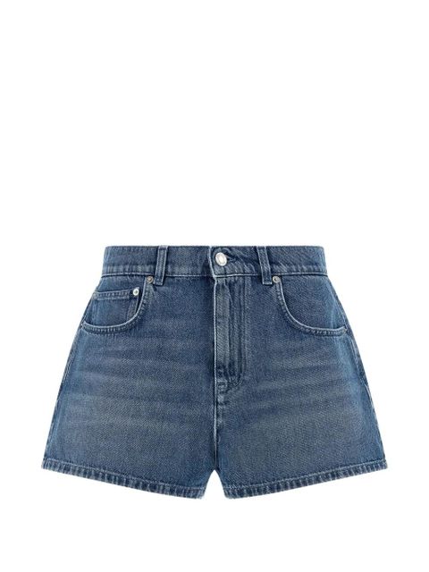 Moschino heart-embroidered denim shorts - Blue - zdjęcie produktu nr 1