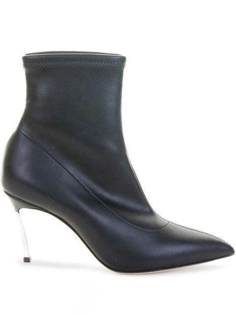 Casadei metallic-heel pointed-toe boots - Black - zdjęcie produktu nr 1