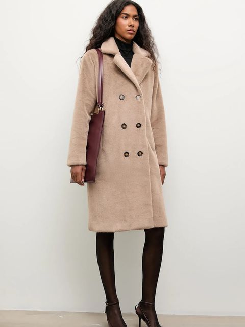 Answear.LAB płaszcz kolor beżowy - zdjęcie produktu nr 1