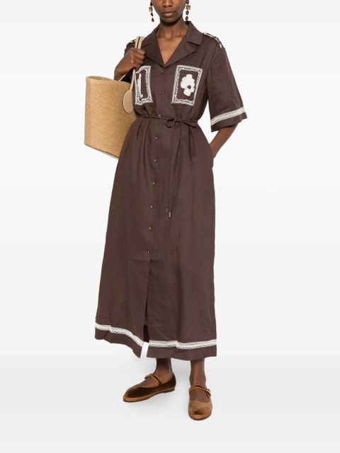 ALEMAIS xLaurence Leenaert Leandra maxi shirt dress - Brown - zdjęcie produktu nr 2