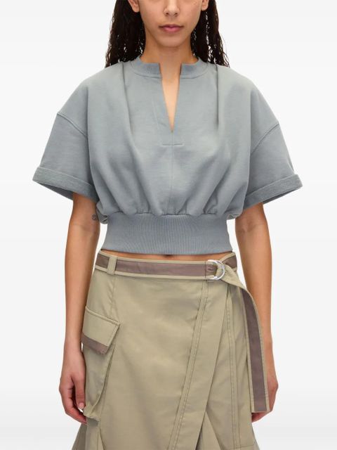 3.1 Phillip Lim V-neck cotton T-shirt - Blue