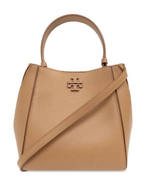 Tory Burch McGraw leather bucket bag - Brown - zdjęcie produktu nr 1