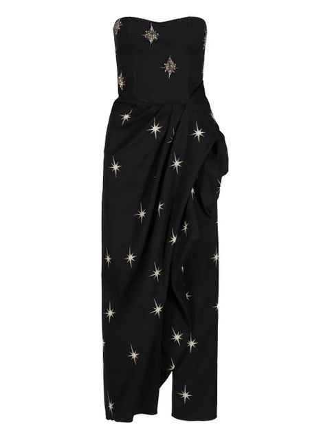 Johanna Ortiz Ethereal star-print strapless dress - Black - zdjęcie produktu nr 1