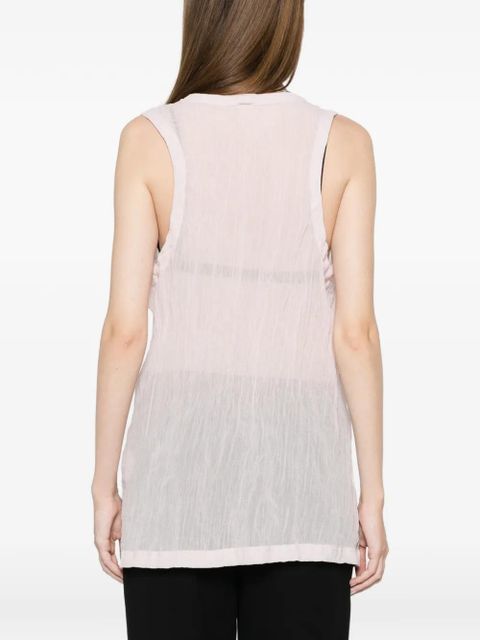TOTEME crinkled gauze tank top - Pink