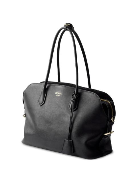 Prada large leather tote bag - Black