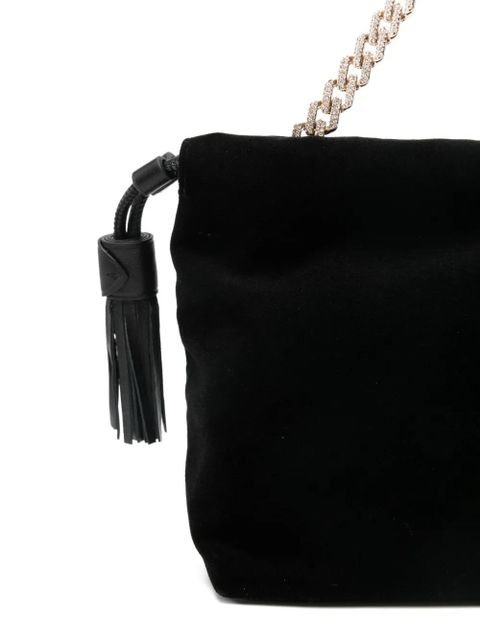 Aspinal Of London Amelia velvet tote bag - Black