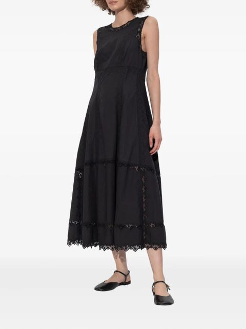 Ulla Johnson Anela lace-trimmed midi dress - Black