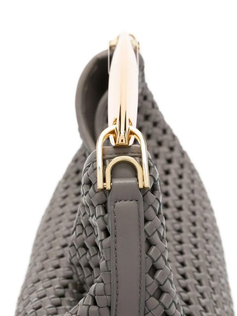 Elleme Boomerang woven leather top-handle tote bag - Grey - zdjęcie produktu nr 2