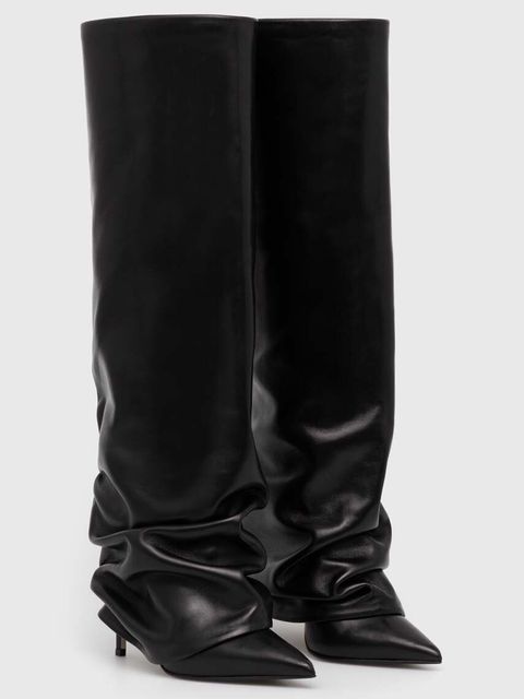 Le Silla kozaki skórzane Stivale Andy damskie kolor czarny na szpilce 2030A100R1PPGLO001