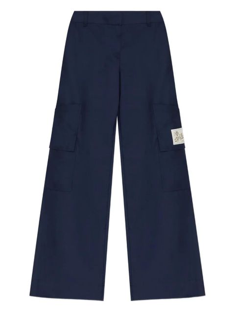 Off-White patch-pocket wide-leg trousers - Blue - zdjęcie produktu nr 1