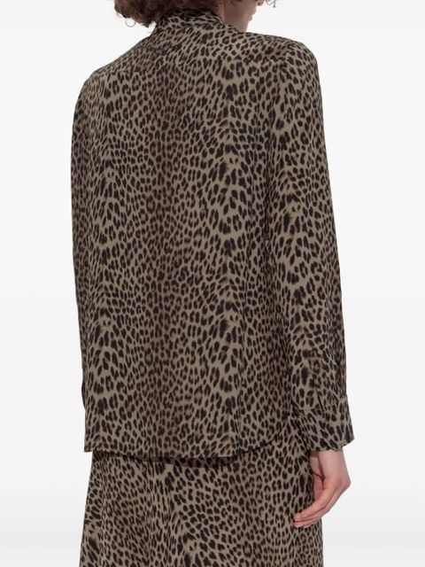 Zadig&Voltaire leopard-print tie-neck blouse - Brown