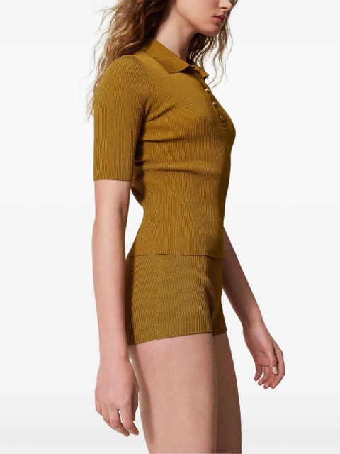 TWINSET knitted mini shorts - Green