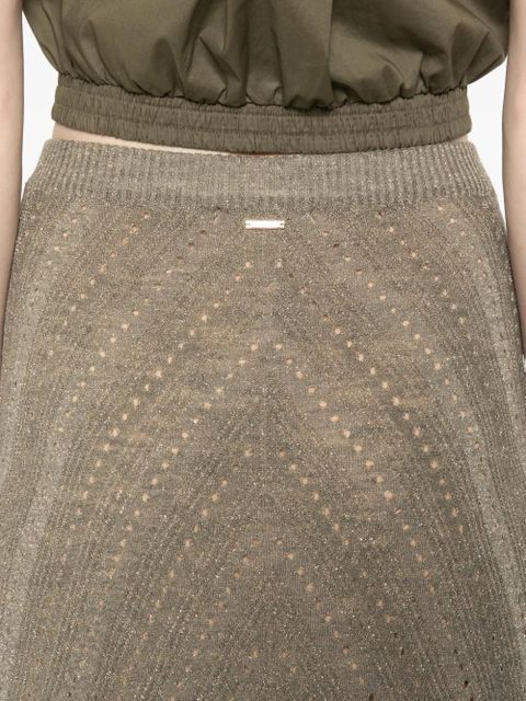 TWINSET patterned midi skirt - Green