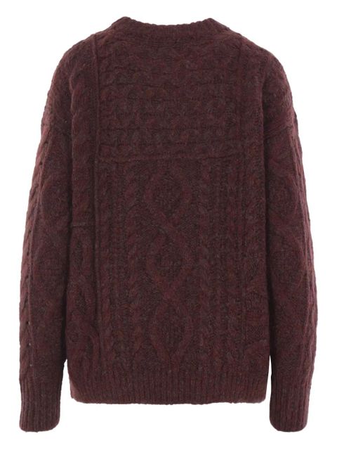 ISABEL MARANT cable-knit wool sweater - Red