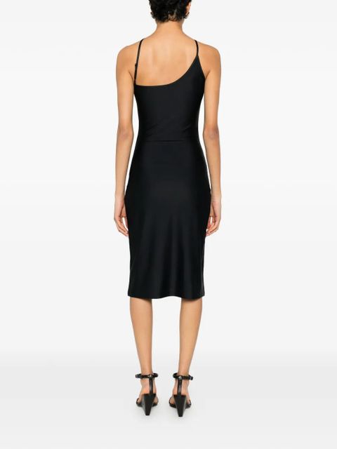 Coperni C-logo one-shoulder midi dress - Black
