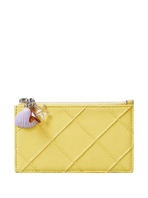 Tory Burch Fleming charm zip card case - Yellow - zdjęcie produktu nr 1