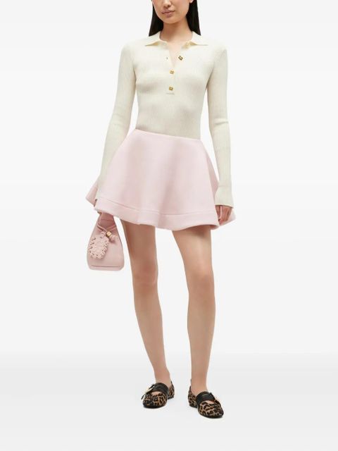 GANNI elasticated-waistband mini skirt - Pink