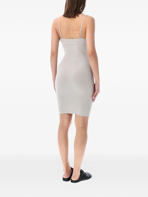 MM6 Maison Margiela ribbed V-neck dress - Neutrals - zdjęcie produktu nr 2