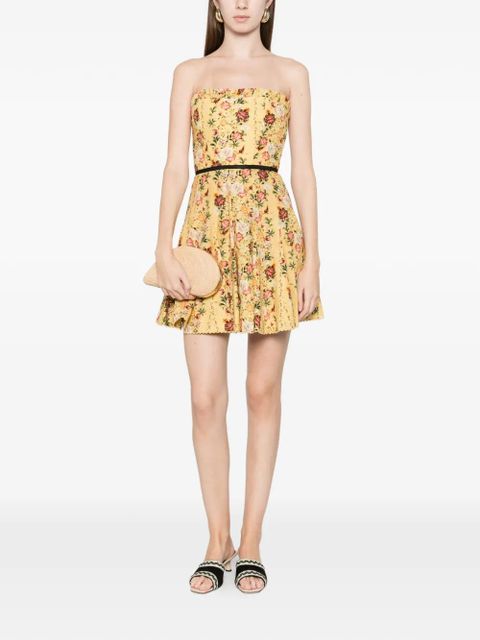 Agua By Agua Bendita floral strapless mini dress - Yellow - zdjęcie produktu nr 2