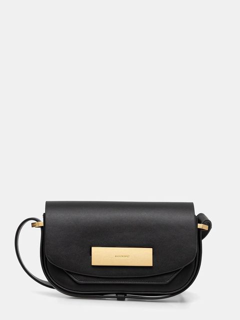 AllSaints torebka skórzana ETTA kolor czarny W294XD - zdjęcie produktu nr 1