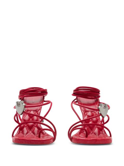Burberry Ivy Shield 105mm strappy sandals - Red - zdjęcie produktu nr 2
