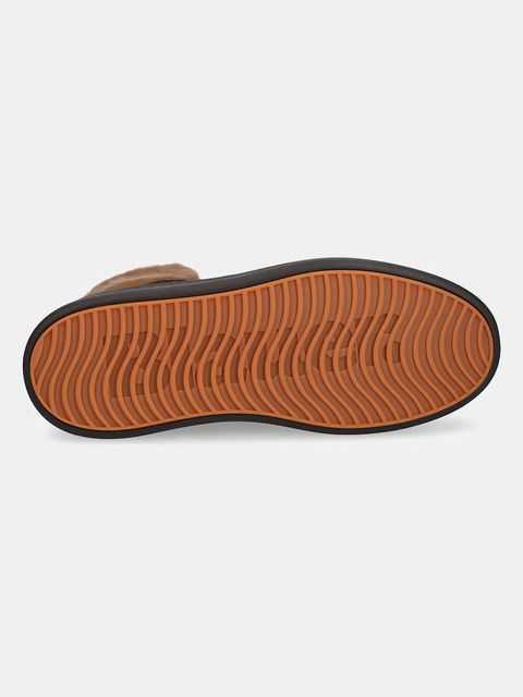 Blauer botki EMERY damskie kolor brązowy na platformie ocieplone F5EMERY01/SWA