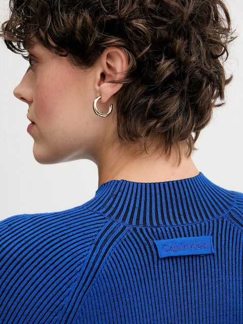 Calvin Klein Jeans sukienka kolor niebieski mini dopasowana LV047D318G