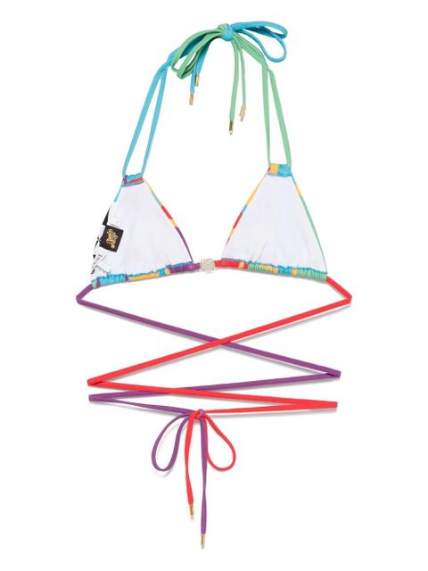LOEWE x Paula's Ibiza geometric-print bikini top - Red - zdjęcie produktu nr 2