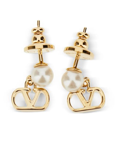 Valentino Garavani pearl Vlogo earrings - Gold - zdjęcie produktu nr 1