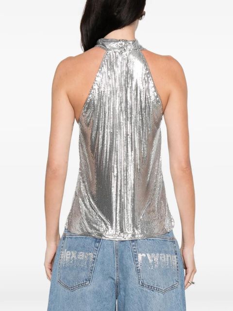 Rabanne halterneck chainmail blouse - Silver